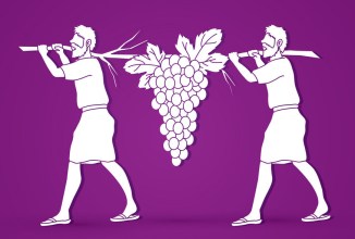 two-spies-of-israel-carrying-grapes-of-canaan-vector-14770385